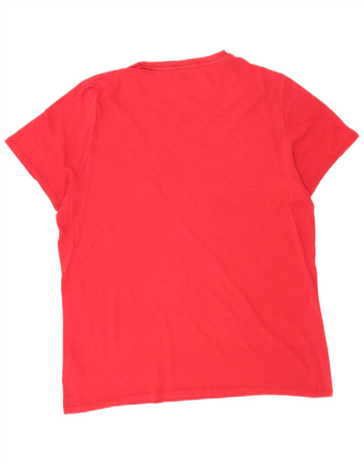 T-shirt grafica da uomo Wrangler Top grande in cotone rosso