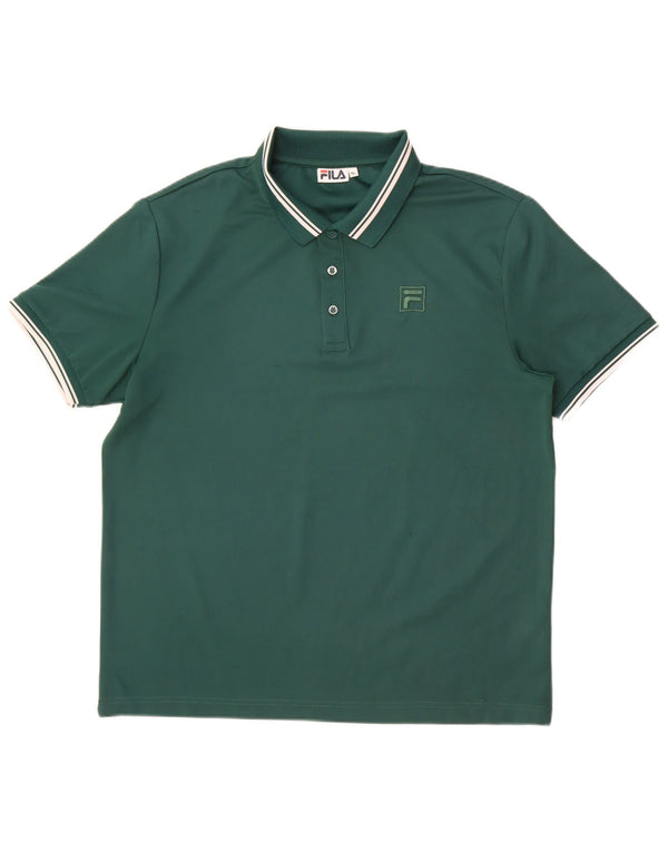 Polo da uomo Fila XL verde poliestere