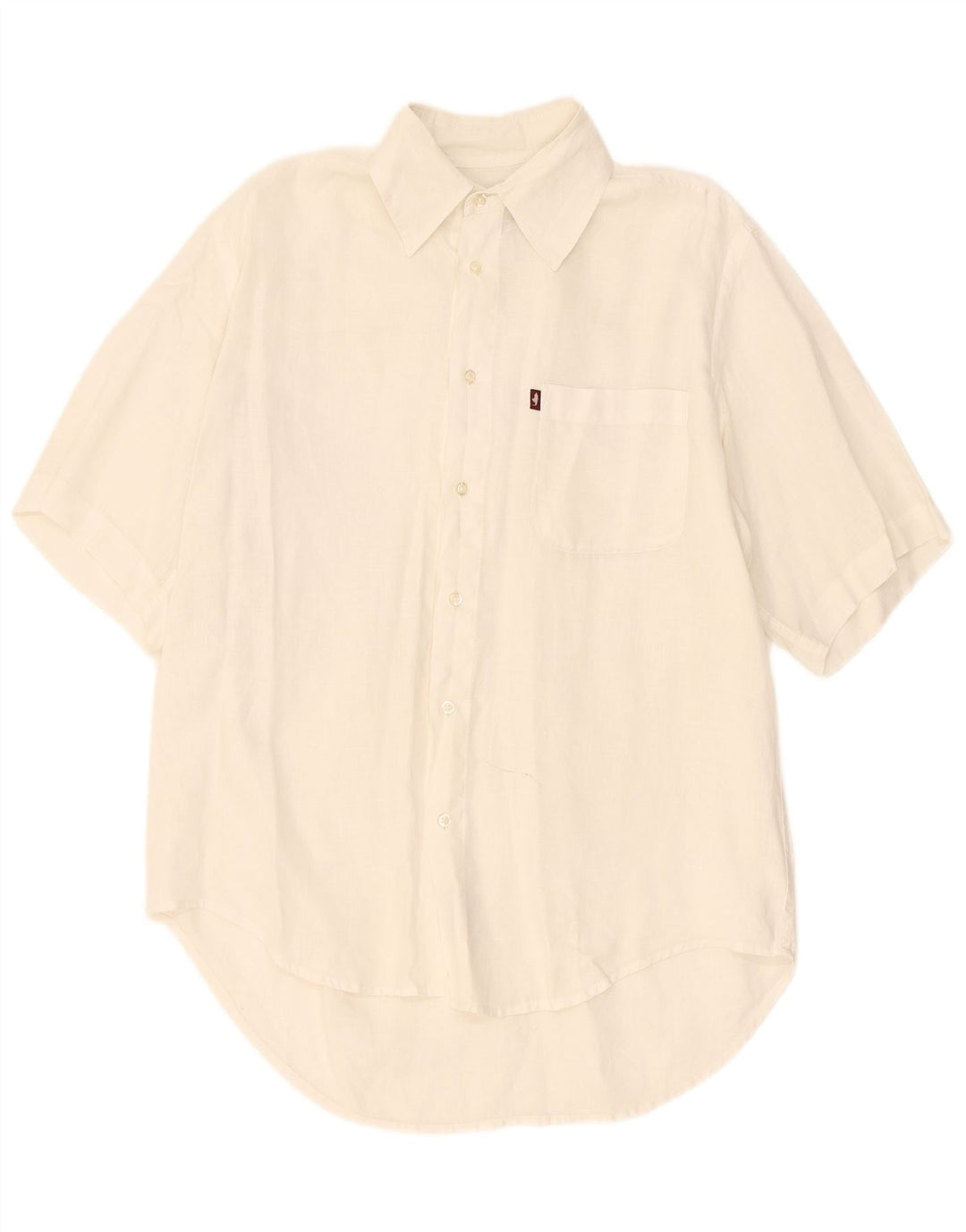 Camicia a maniche corte da uomo Marlboro Classics bianco medio