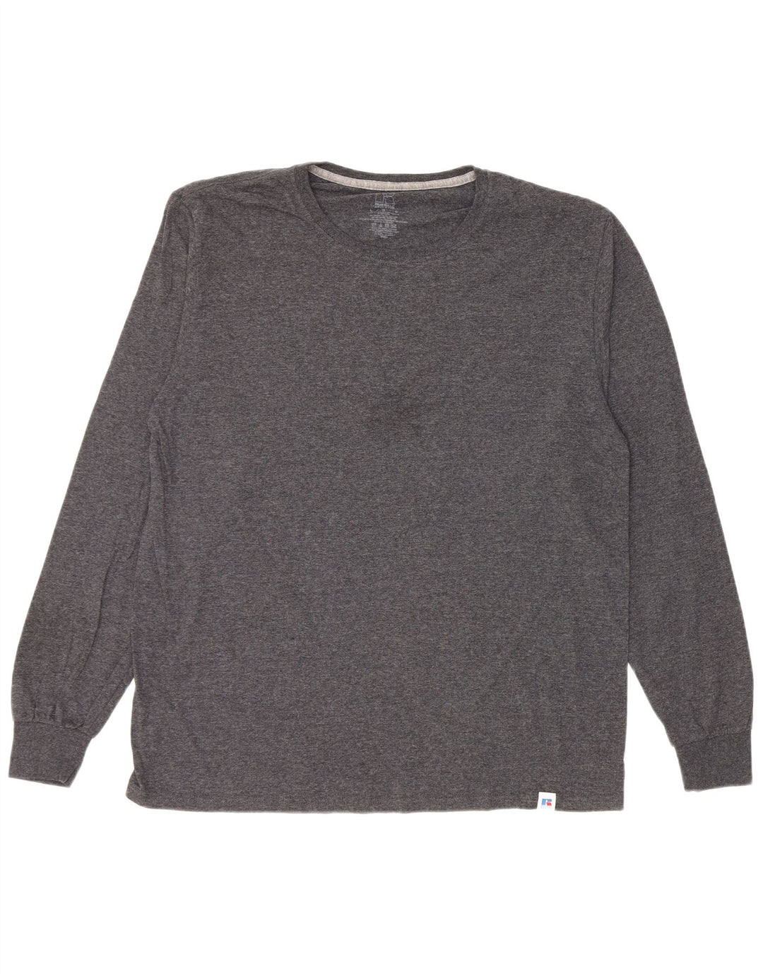RUSSELL ATHLETIC Maglia da uomo a maniche lunghe grande in cotone grigio