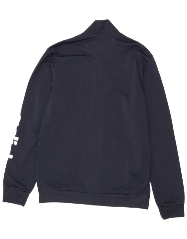 Giacca da tuta grafica da uomo Adidas UK 40/42 Medio Blu Navy