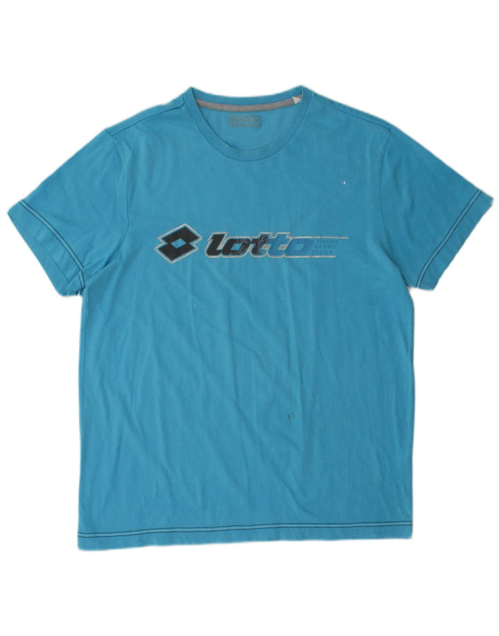 T-shirt grafica da uomo LOTTO Top grande blu