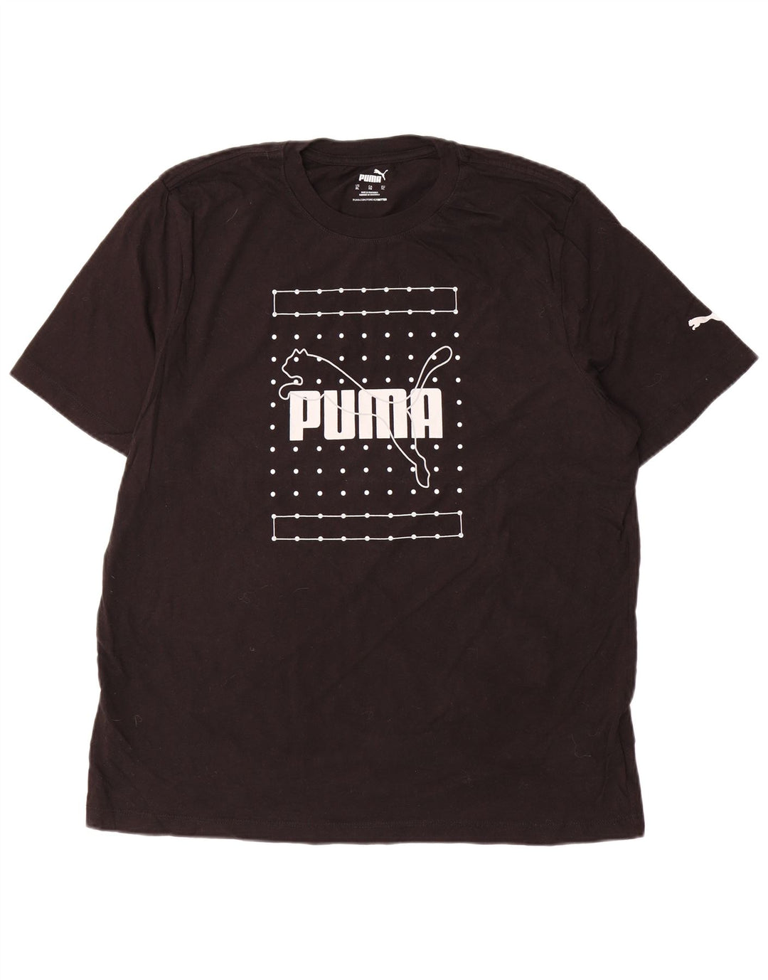 T-shirt grafica da uomo PUMA Top XL in cotone nero