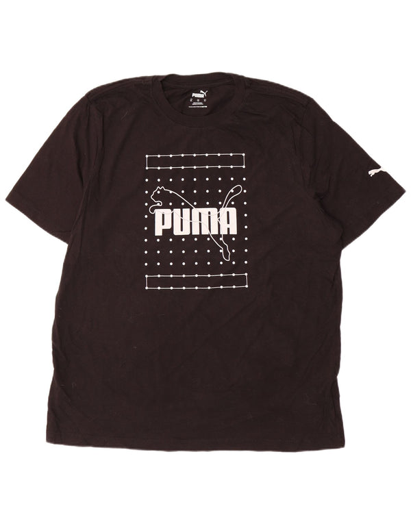 T-shirt grafica da uomo PUMA Top XL in cotone nero
