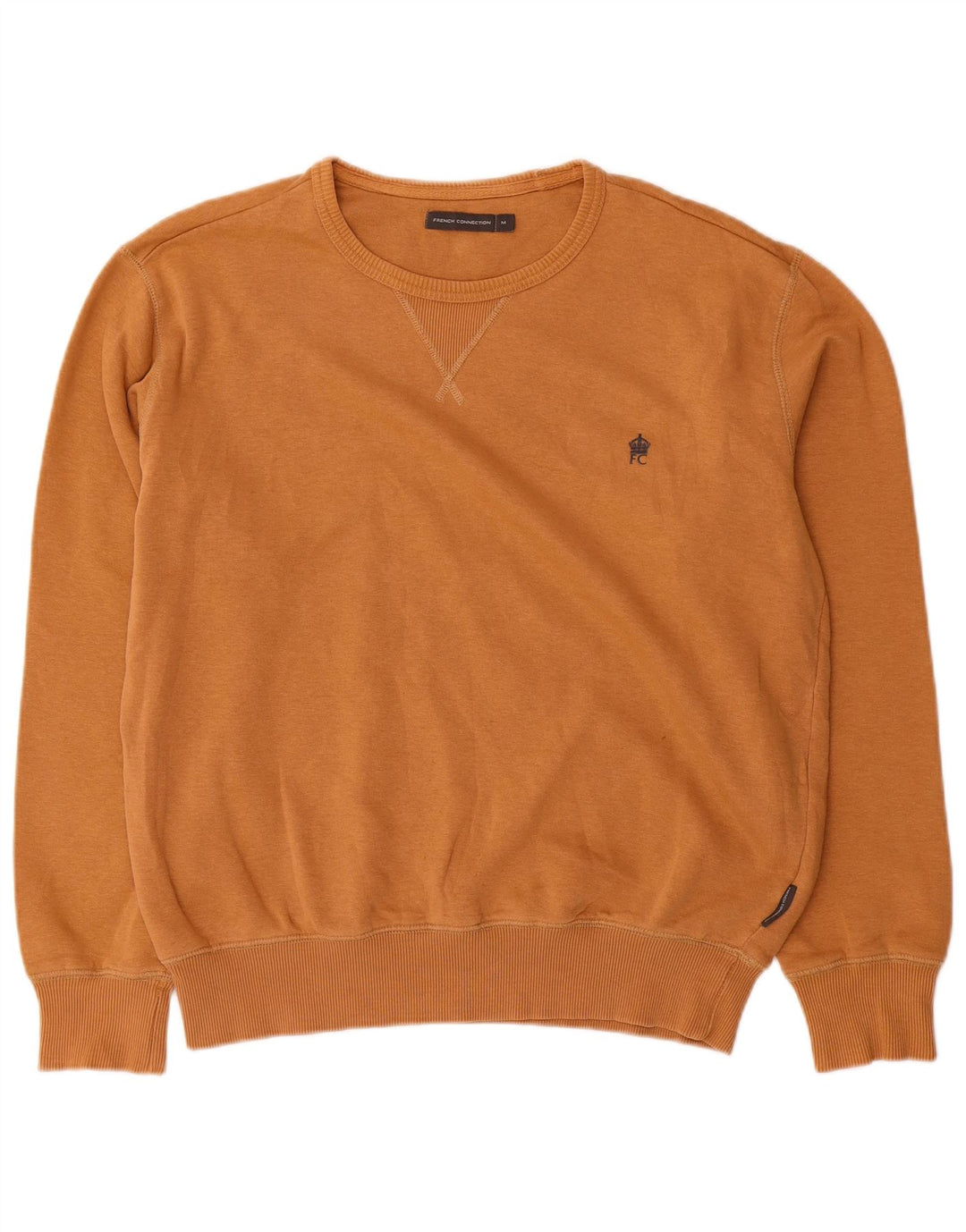Felpa da uomo French Connection Maglione in cotone marrone medio