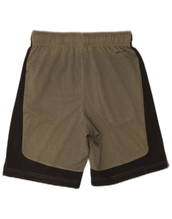 Pantaloncini sportivi Nike da ragazzo Dri Fit 10-11 anni color block medio kaki