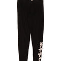 ADIDAS Womens Graphic Leggings UK 14 Medium  Black Vintage Adidas and Second-Hand Adidas from Messina Hembry 