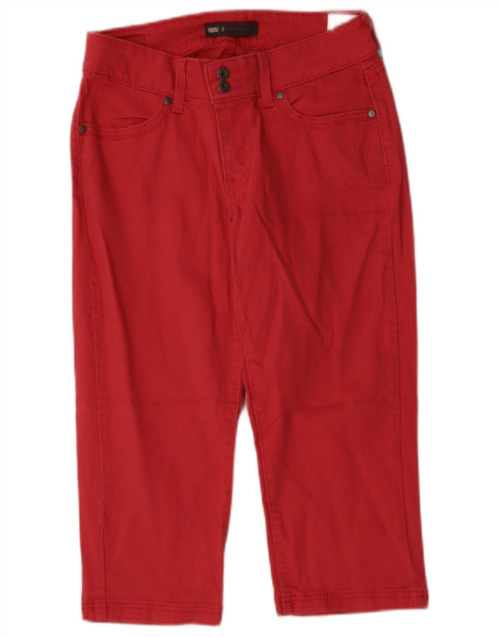 LEVI'S Jeans Capri da donna US 8 medio W28 L19 cotone rosa