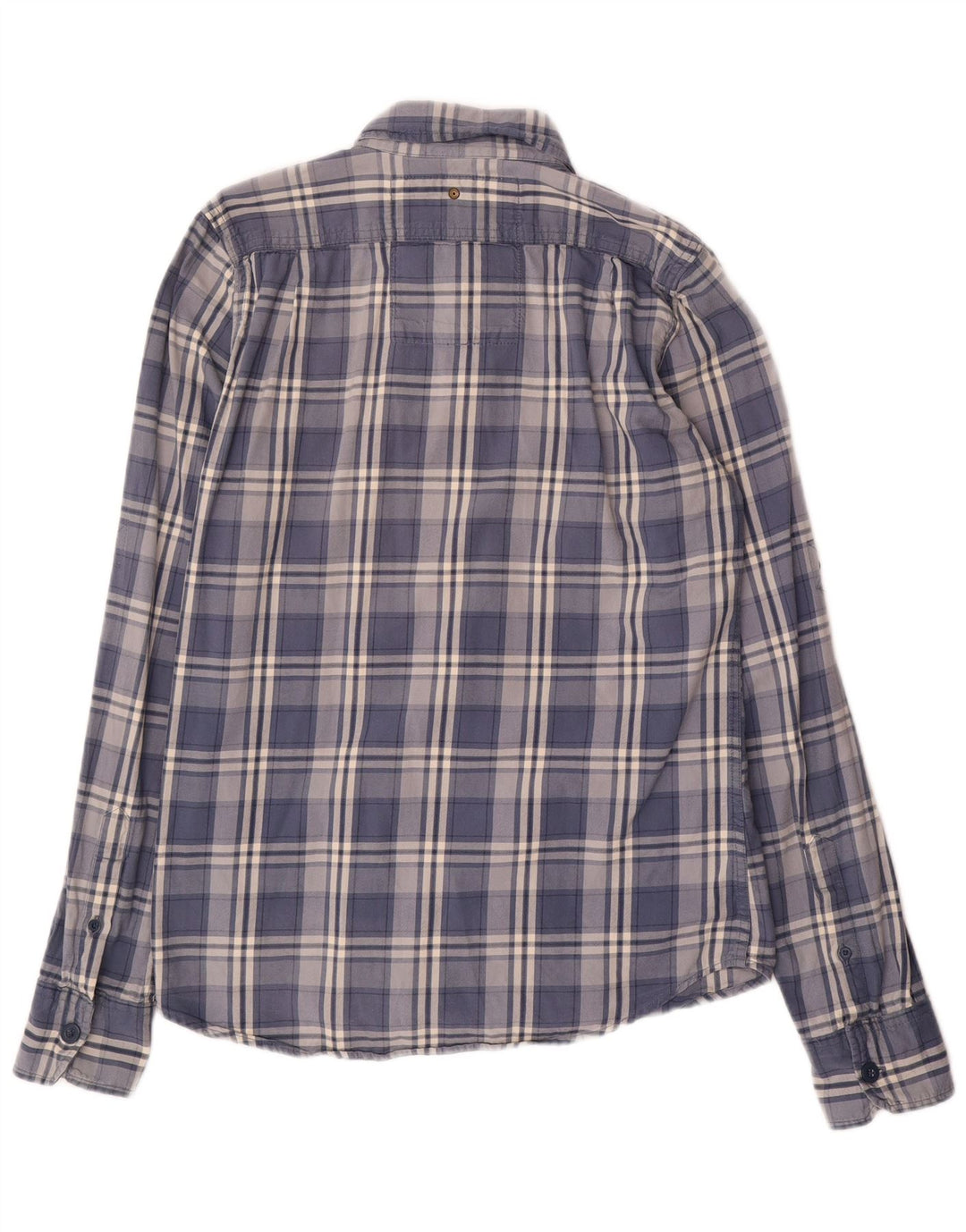 Camicia da uomo in flanella Superdry in cotone a quadri blu medio