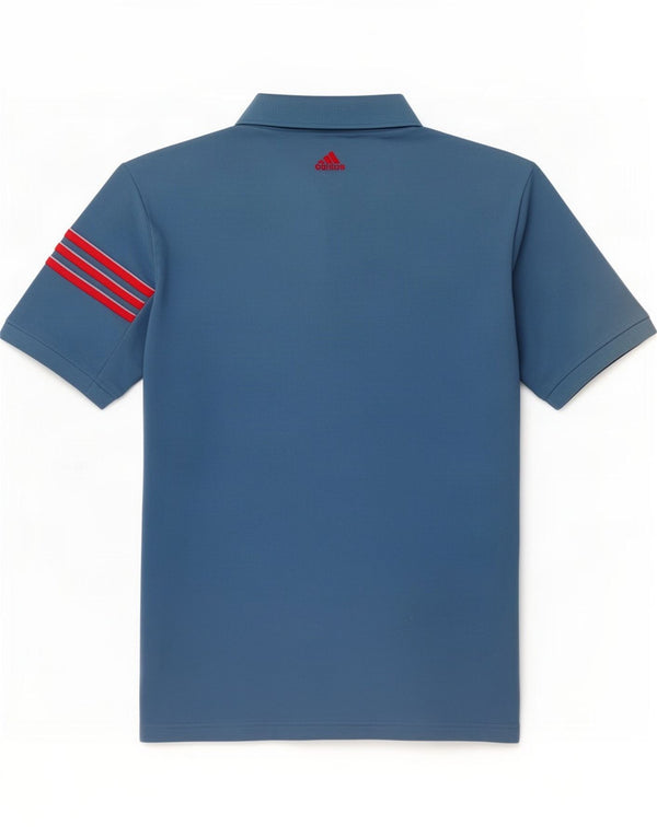Polo Adidas Climacool da uomo in poliestere blu medio