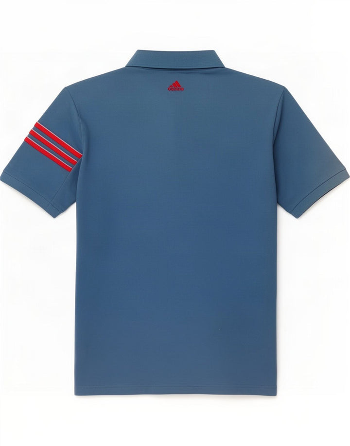 Polo Adidas Climacool da uomo in poliestere blu medio