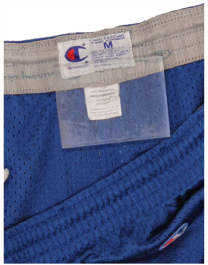 CHAMPION Mens Graphic Sport Shorts Medium  Blue Polyester