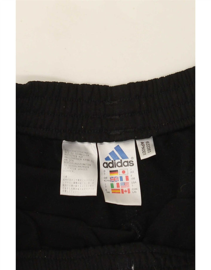 Pantaloni da tuta da uomo Adidas UK 42/44 Large Nero Poliestere