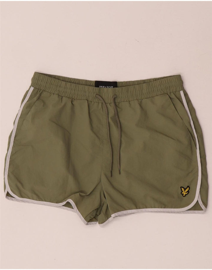 Pantaloncini da bagno da uomo Lyle & Scott grandi in nylon kaki