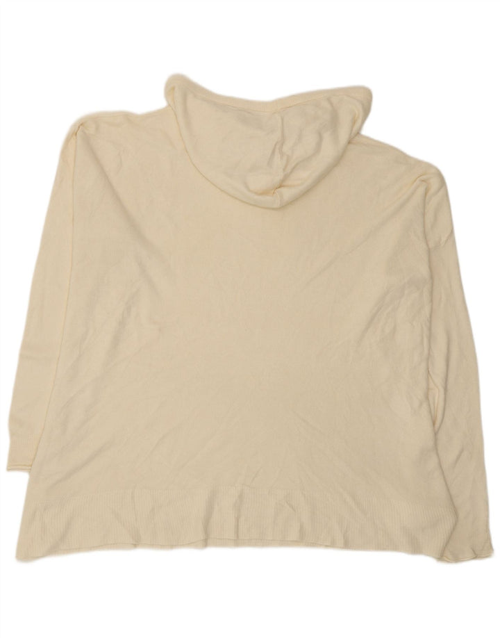 Maglione oversize con cappuccio da donna Marks & Spencer UK 18 XL Beige