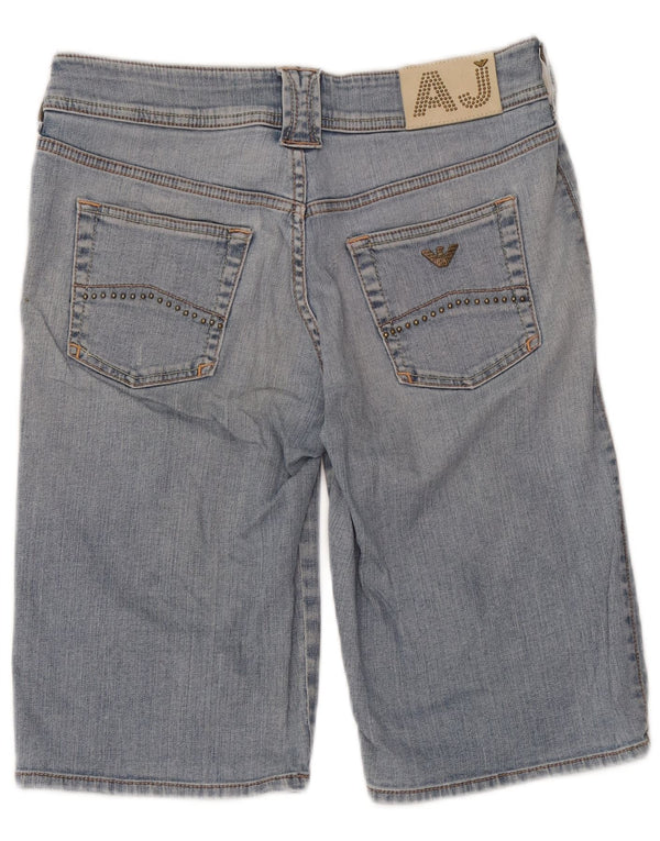 Pantaloncini di jeans da donna Armani W28 cotone blu medio