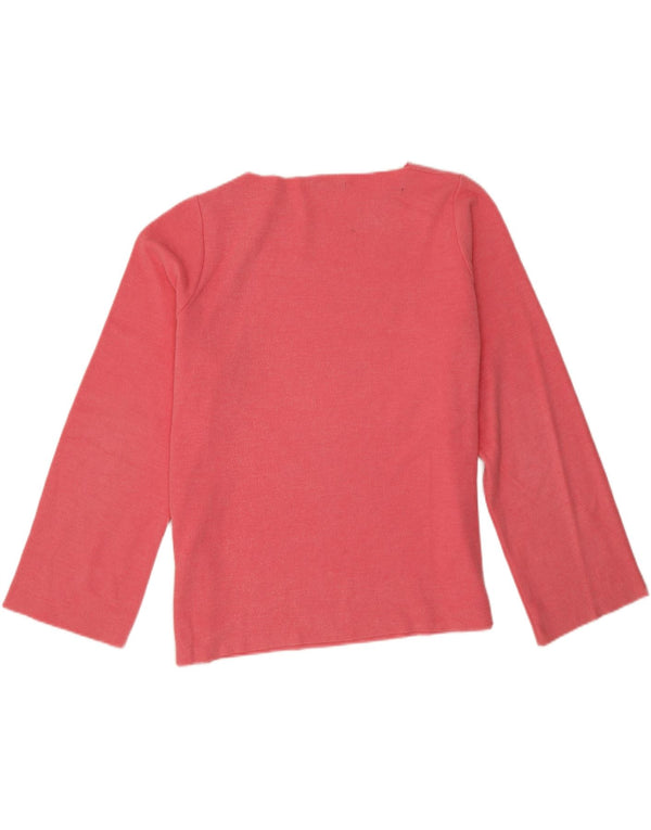 Top Zara da donna oversize a maniche lunghe UK 16 grande cotone rosa