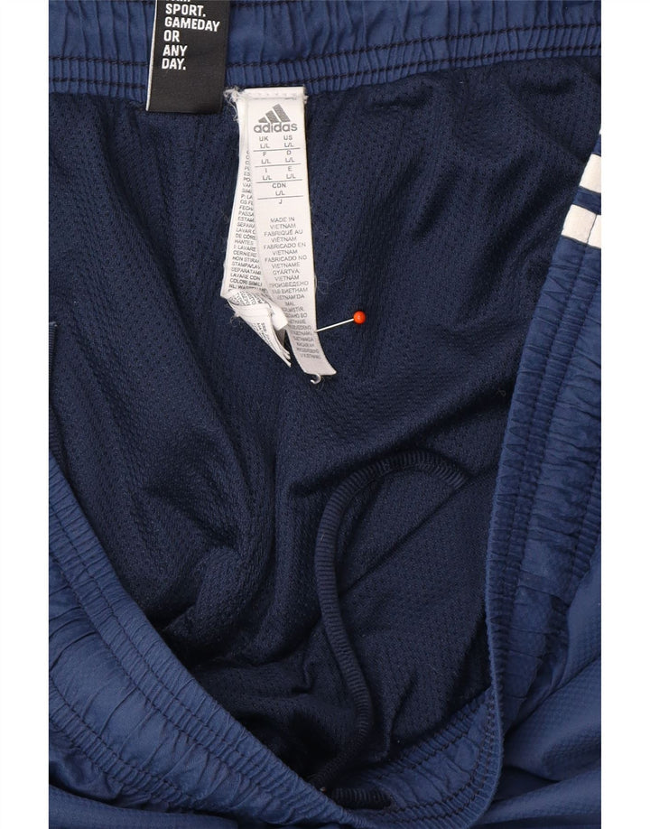 ADIDAS Mens Tracksuit Trousers Large Navy Blue Polyester