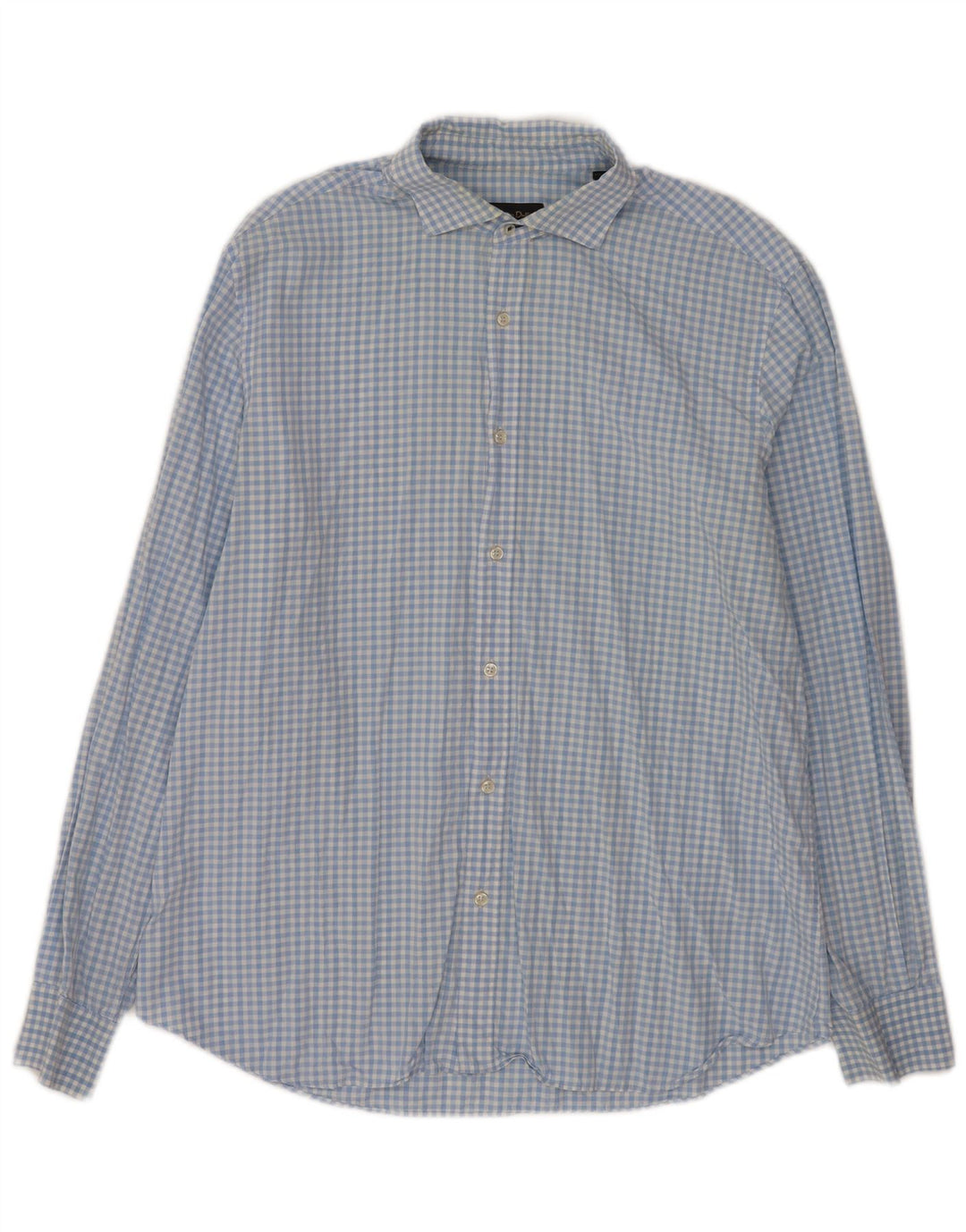 Camicia casual da uomo Massimo Dutti XL in cotone a quadretti blu