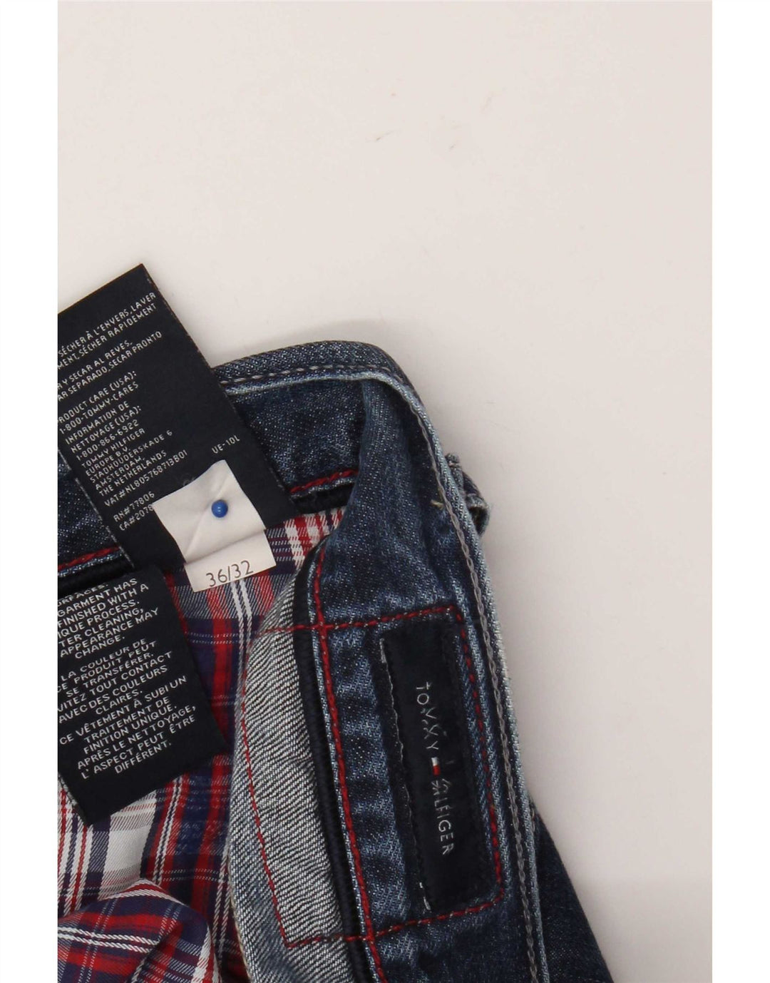 Jeans dritti da uomo Tommy Hilfiger W36 L32 cotone blu