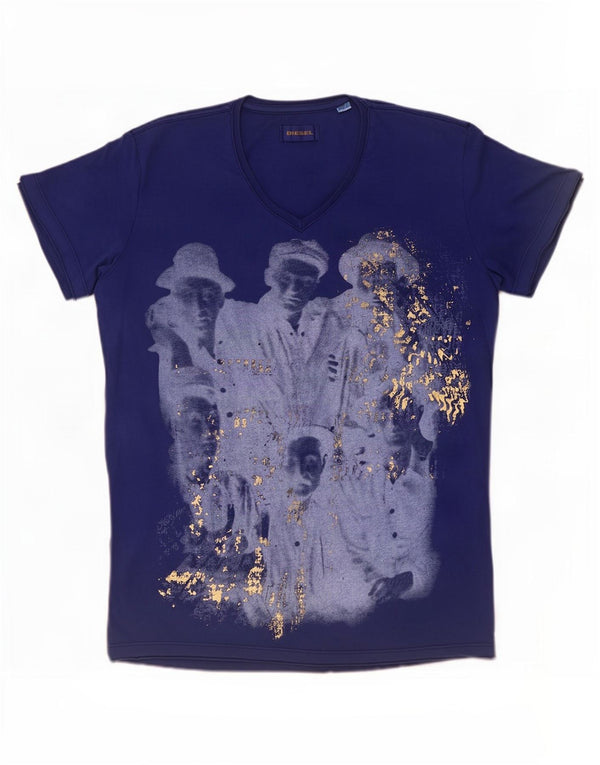 T-shirt grafica da uomo Diesel Top grande blu