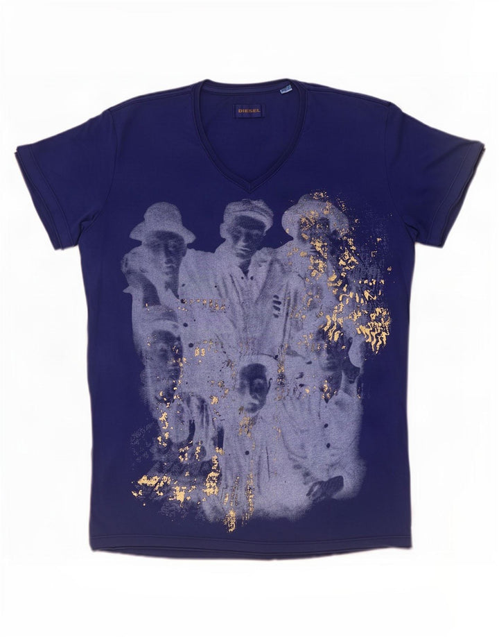 T-shirt grafica da uomo Diesel Top grande blu