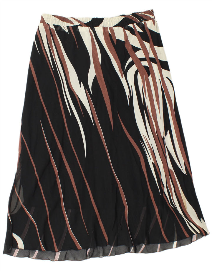 Gonna a trapezio da donna vintage W30 a righe nere medie