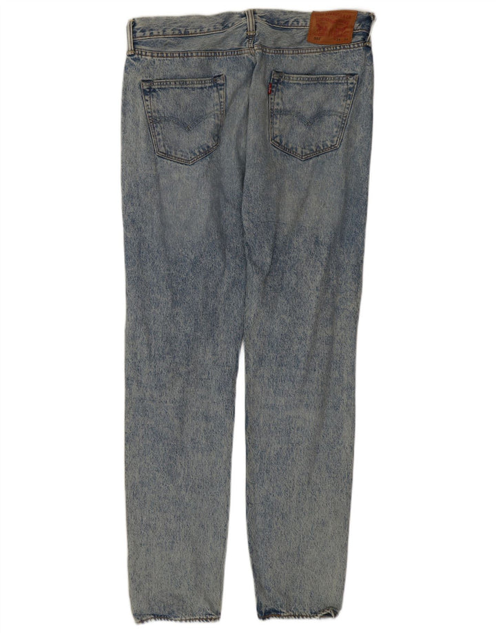 Levi's Uomo 501 Jeans dritti invecchiati W34 L34 Cotone blu
