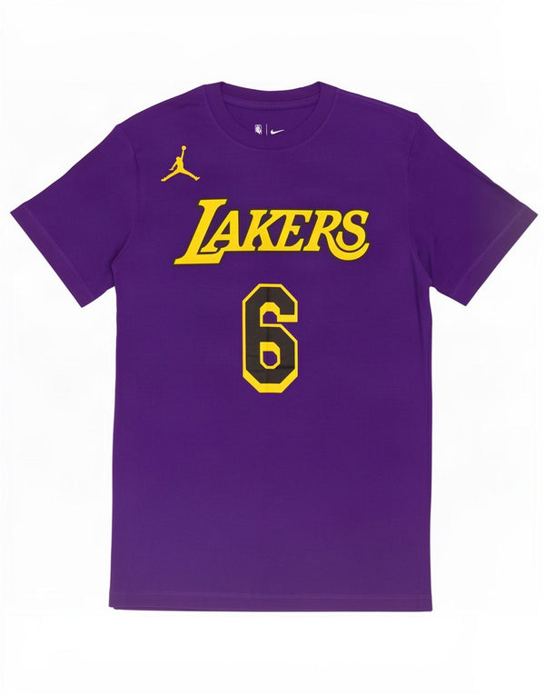 T-shirt grafica Nike Los Angeles Lakers da uomo, piccola, in cotone viola