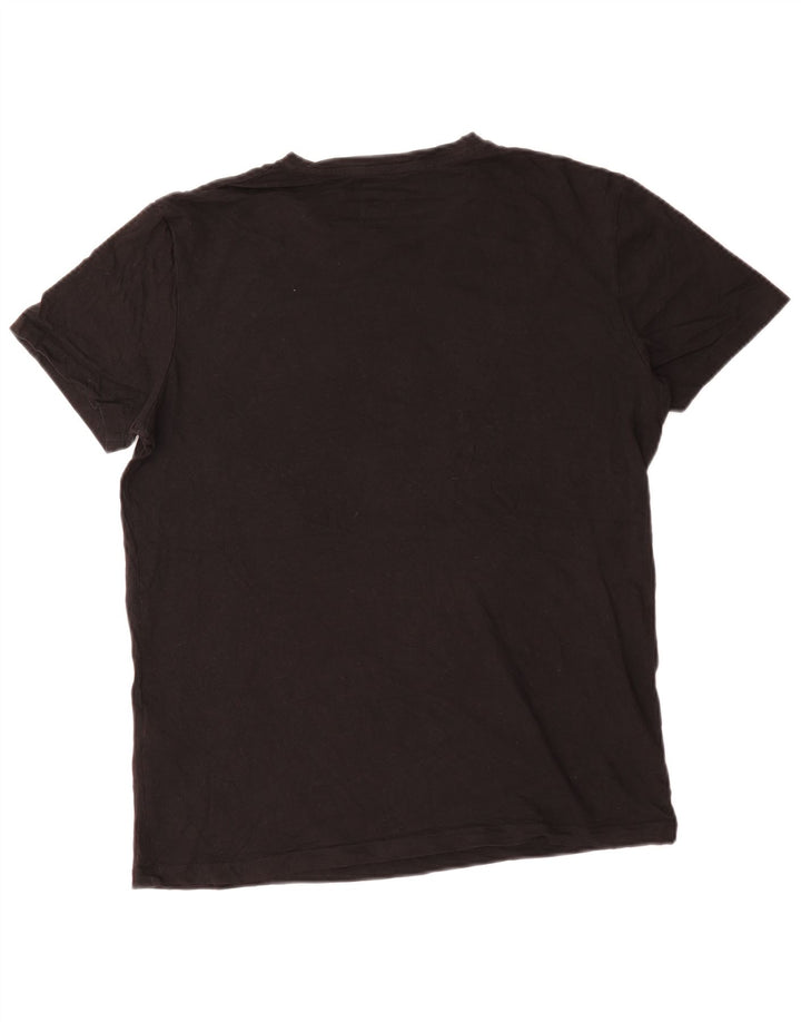 Jack & Jones T-shirt grafica da uomo grande in cotone nero
