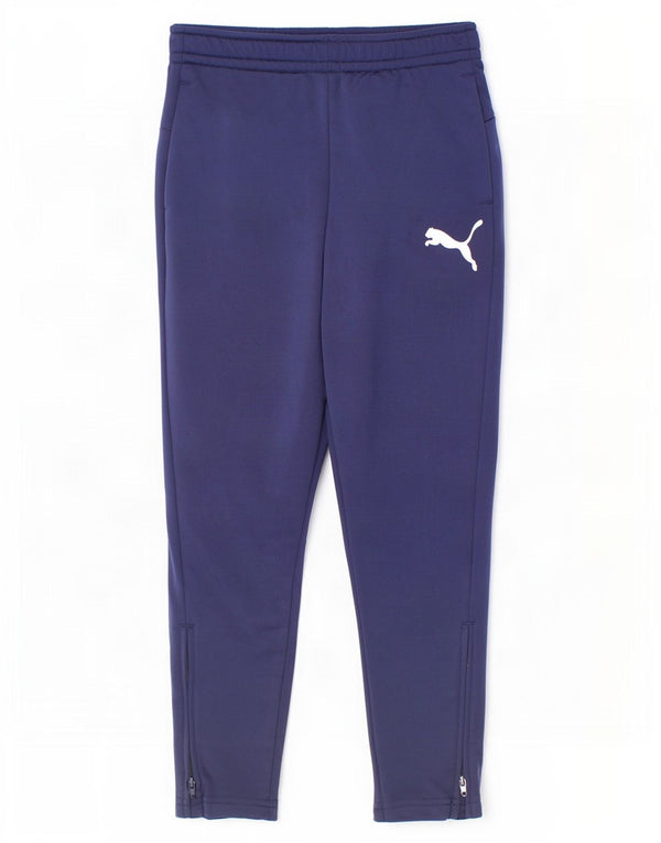Pantaloni della tuta da ragazzo Puma 7-8 anni in poliestere blu navy
