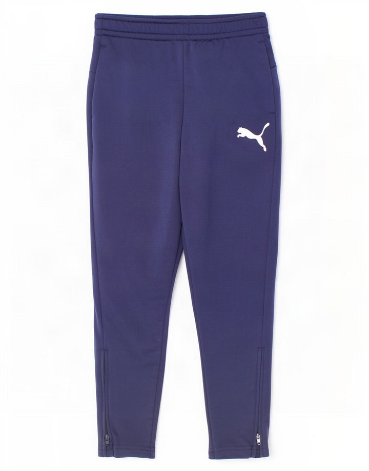 Pantaloni della tuta da ragazzo Puma 7-8 anni in poliestere blu navy