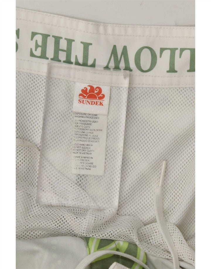 Pantaloncini da bagno da uomo Sundek grandi in poliestere floreale verde