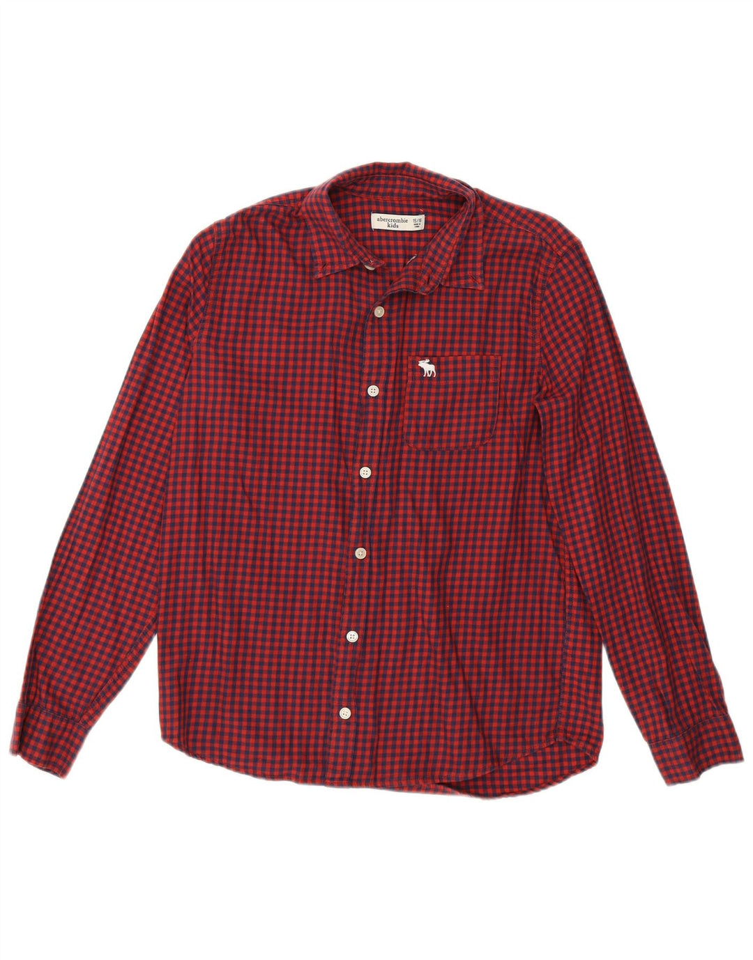 Camicia da ragazzo Abercrombie & Fitch 15-16 anni in cotone a quadretti rosso