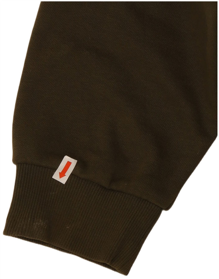 Felpa con cappuccio grafica da uomo PUMA piccola in cotone kaki