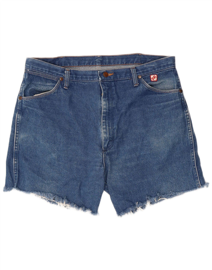 Pantaloncini di jeans da uomo Wrangler W38 XL in cotone blu