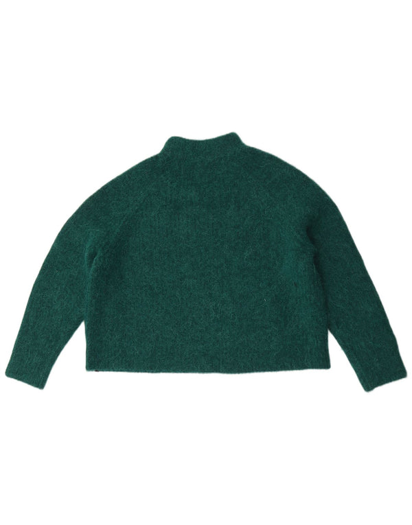 Superdry Womens Oversized Turtle Neck Jumper Sweater UK 10 Small Green