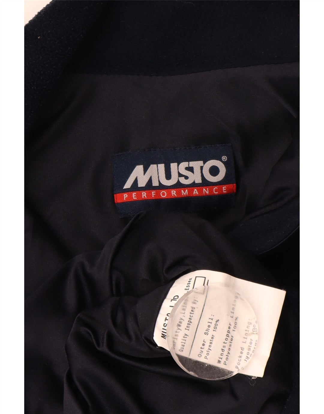 Giacca in pile da uomo Musto UK 40 Large Poliestere blu navy