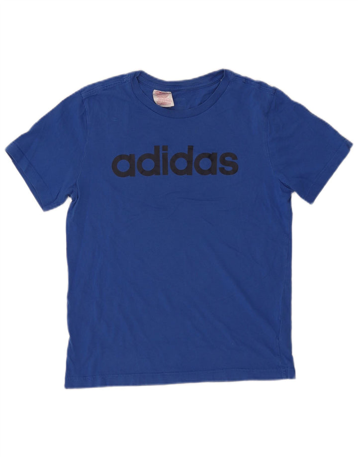 T-shirt grafica ADIDAS per ragazzi, 12-13 anni, grande, in cotone blu