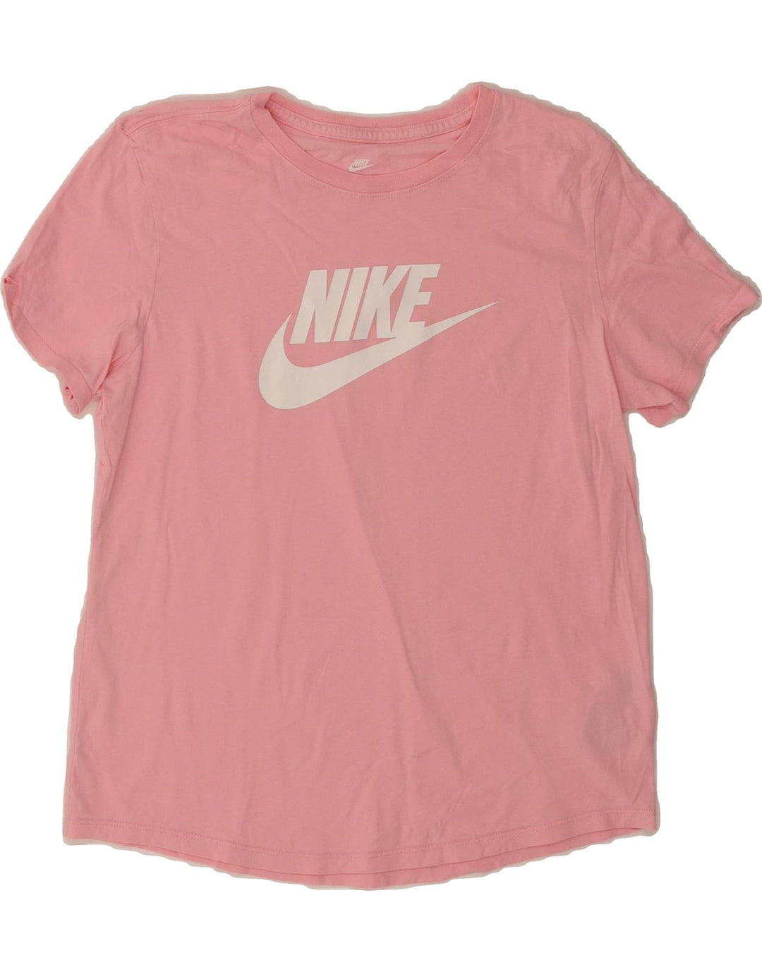 NIKE Womens Graphic T-Shirt Top UK 14 Medium Pink Cotton Vintage Nike and Second-Hand Nike from Messina Hembry 