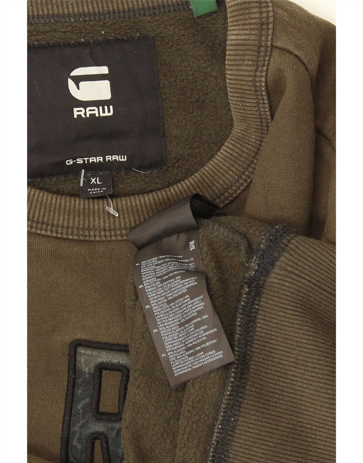 Felpa grafica da uomo G-Star Maglione XL Cotone verde