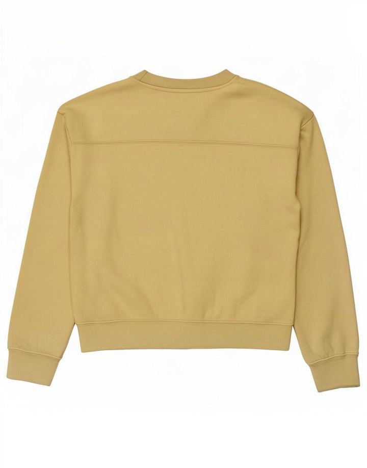 Felpa corta da donna Zara UK 14 poliestere giallo medio