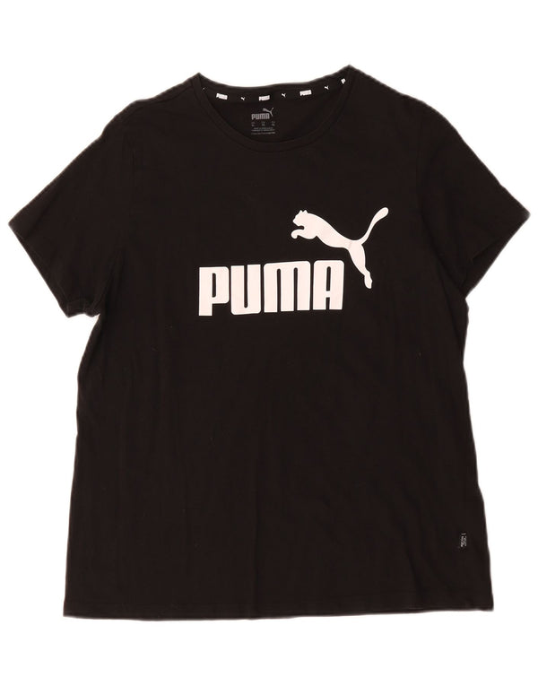 T-shirt grafica da donna Puma UK 18 XL cotone nero