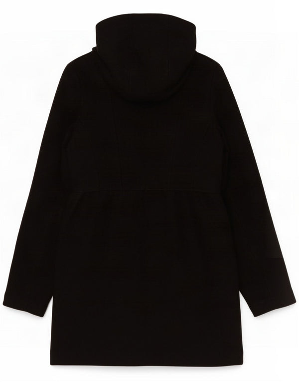 Zara Cappotto da donna Trafaluc con cappuccio UK 12 Medio Nero Lana