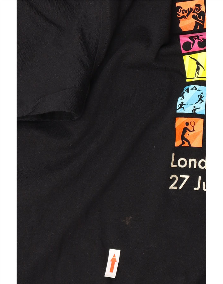 T-shirt grafica da uomo Adidas Top grande in cotone nero