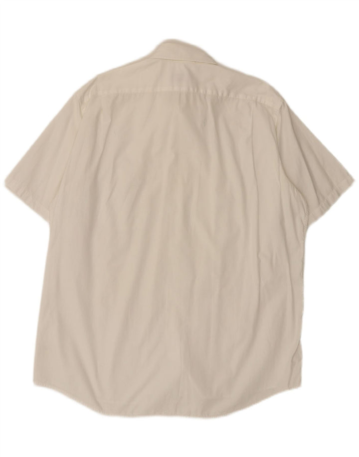 Camicia a maniche corte da uomo Lacoste taglia 42 grande cotone bianco