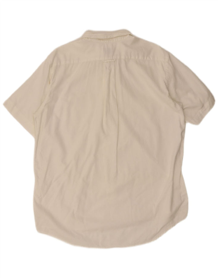 Camicia a maniche corte da uomo Lacoste taglia 42 grande cotone bianco