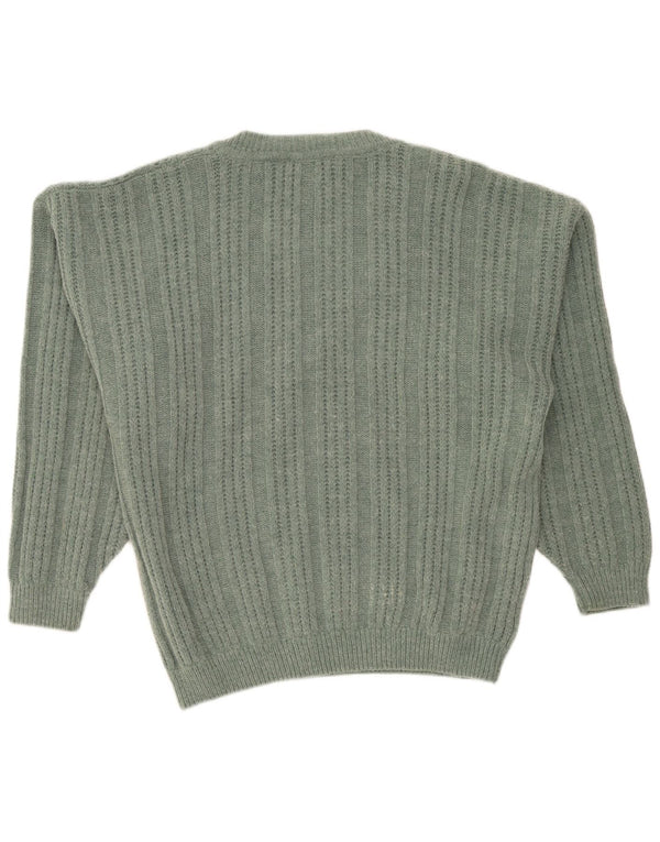 Maglione da uomo con scollo a V Xavier XL in lana verde