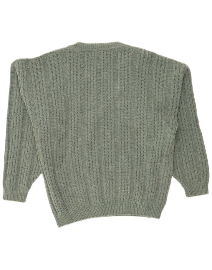 Maglione da uomo con scollo a V Xavier XL in lana verde