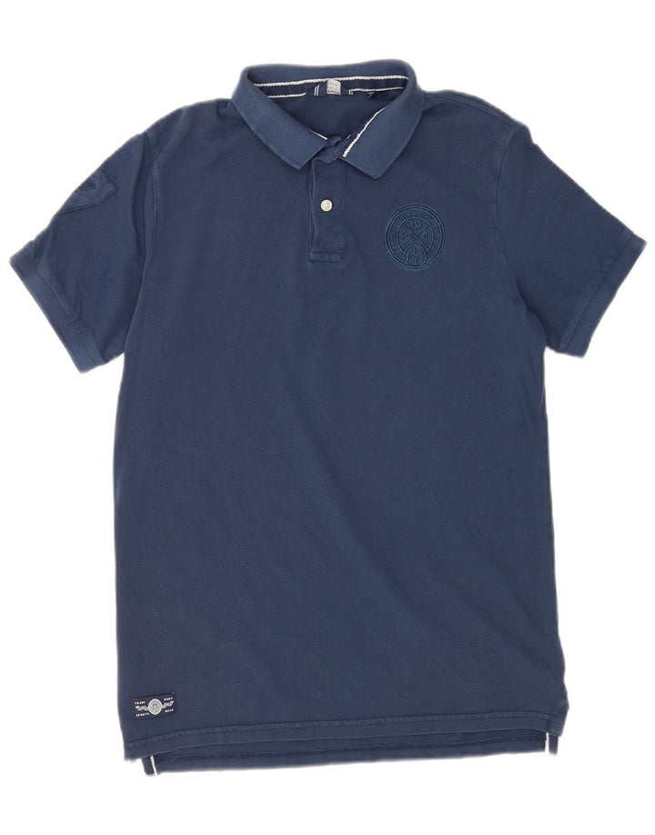 Polo da uomo Superdry in cotone blu navy medio
